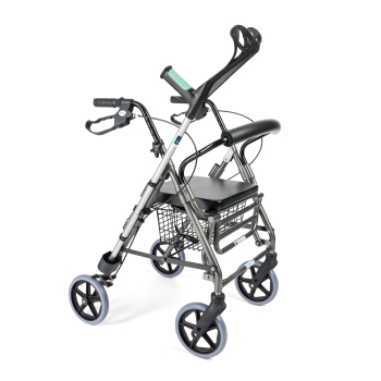 LUCY - Podpórka czterokołowa aluminiowa z podparciem na nogi 3